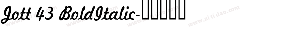 Jott 43 BoldItalic字体转换